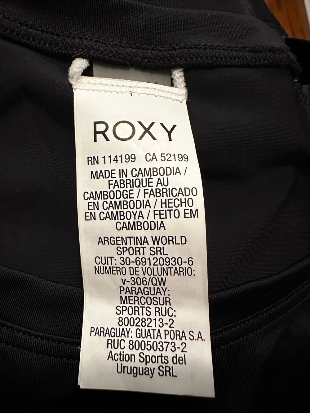 NWT Women's Roxy Fitness Swim Top Rash Guard with UPF 50+ Size Large - Picture 7 of 9